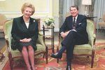 Železná lady a bývalý americký prezident Ronald Reagan (1990)