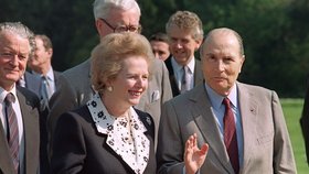 1990 - Na návštěvě Francie s tehdejším prezidentem François Mitterrandem