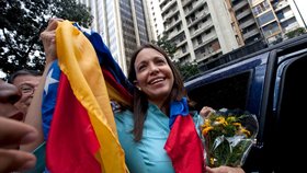 Venezuelská opoziční politička María Corina Machadová