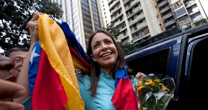 Venezuelská opoziční politička María Corina Machadová