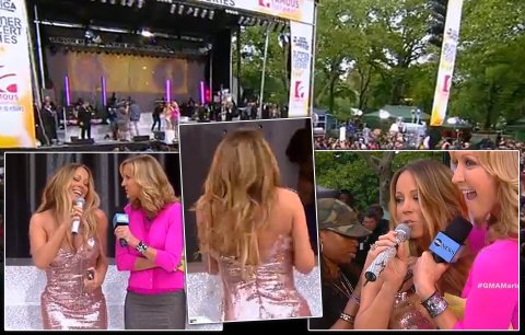 Trapas v přímám přenosu: Mariah Carey ruply šaty během rozhovoru!