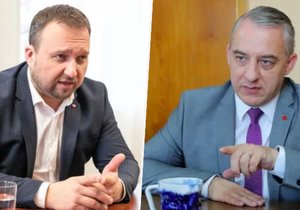 Ministr práce a sociálních věcí Marian Jurečka (KDU-ČSL) a šéf odborářů Josef Středula.