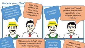 Součástí webu pro novelu vinařského zákona je i komiks.