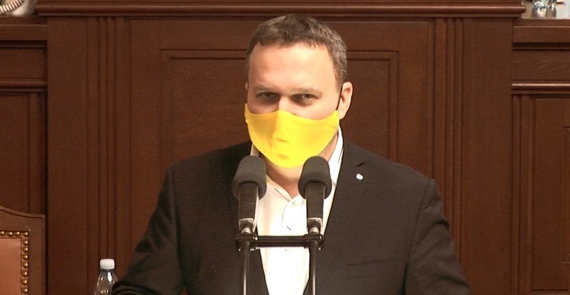 Šéf lidovců Marian Jurečka při schvalování státního rozpočtu.