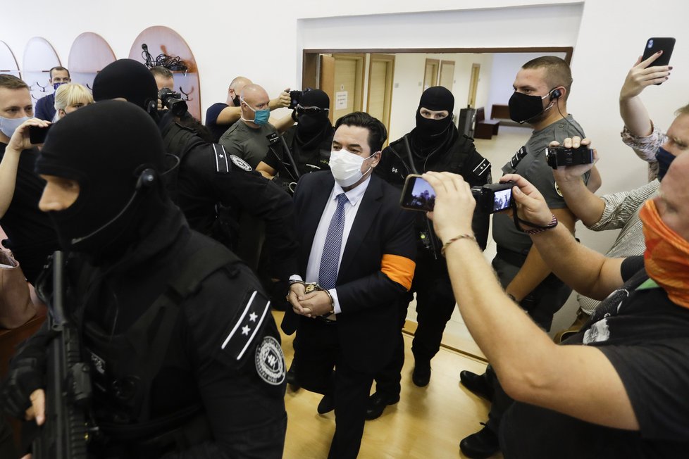 Podnikatel Marian Kočner u soudu kvůli vraždě Jana Kuciaka (3.9.2020)