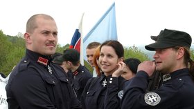 Marian Kotleba (vlevo), šéf krajně pravicové strany Kotleba - Lidová strana Naše Slovensko