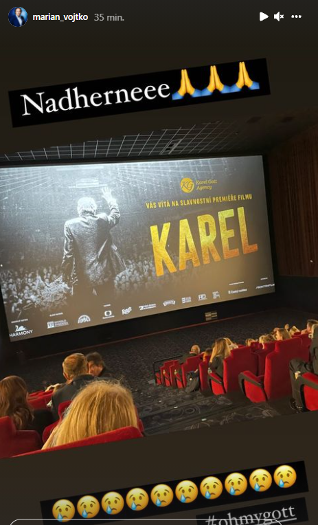 Marian Vojtko na premiéře dokumentu Karel