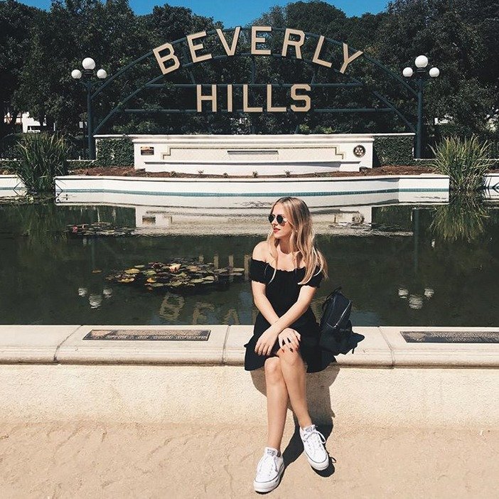 Mariana Prachařová v Beverly Hills