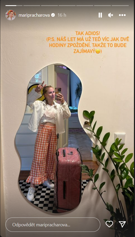 Mariana Prachařová odlétá na dovolenou na Bali. 