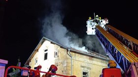 Požár domu v Mariánských lázních (17.10.2023)