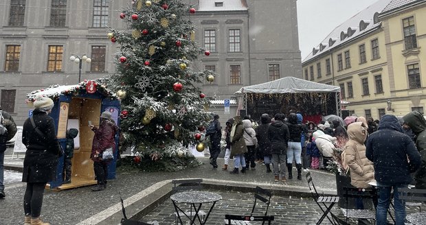 Vánoční trhy na Mariánském náměstí v Praze, 1. 12. 2023