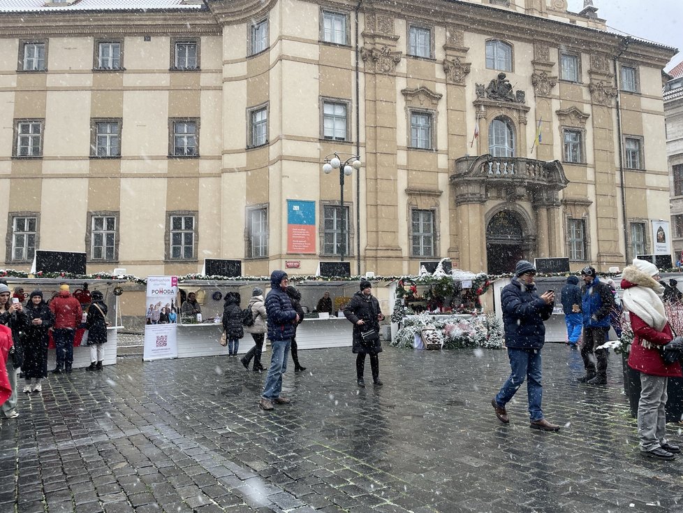 Vánoční trhy na Mariánském náměstí v Praze, 1. 12. 2023