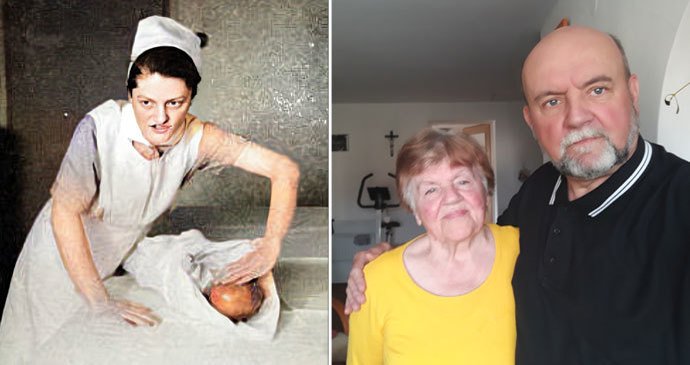 Marie Fikáčková a Marie se svým synem Kamilem.