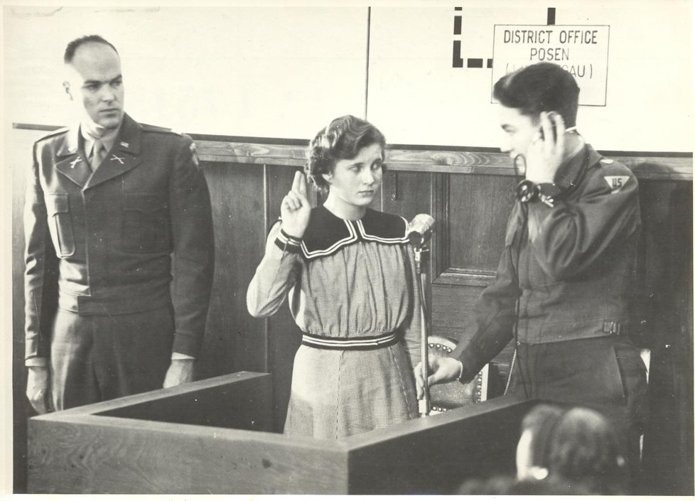 Marie byla jedním ze svědků procesu s válečnými zločinci v Norimberku.