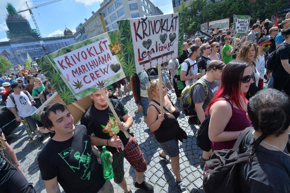 Demonstrace nazvaná Million Marihuana March se pořádá v metropoli již podevatenácté. Její pořadatelé odhadují, že se i letos sešlo nejméně pět tisíc lidí, tak jako loni.