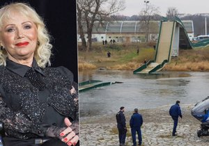 Koncert Mariky Gombitové zkomplikoval pád lávky v pražské Troji.