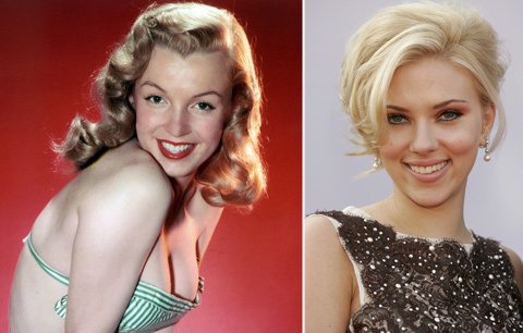 Marilyn Monroe a Scarlett Johansson