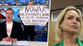 Ruská novinářka Ovsjannikovová utekla s dcerou z Ruska
