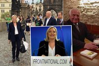 Na pivu s Klausem i Okamurou: Francouzská nacionalistická politička Le Pen v Praze