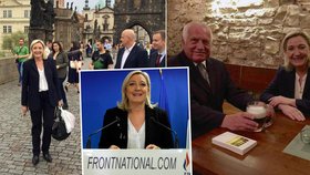 Marine Le Pen navštívila Prahu a setkala se mimo jiné s Václavem Klausem.