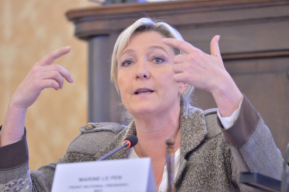 Marine Le Penová v Praze