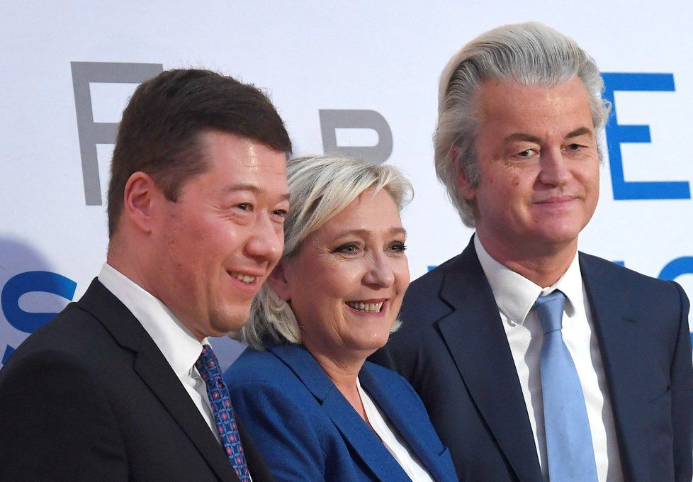 Marine Le Penová, Tomio Okamura, Geert Wilders