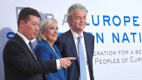 Marine Le Penová, Tomio Okamura, Geert Wilders