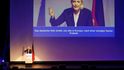 Marine Le Penová na konferenci v německé Kolbenci