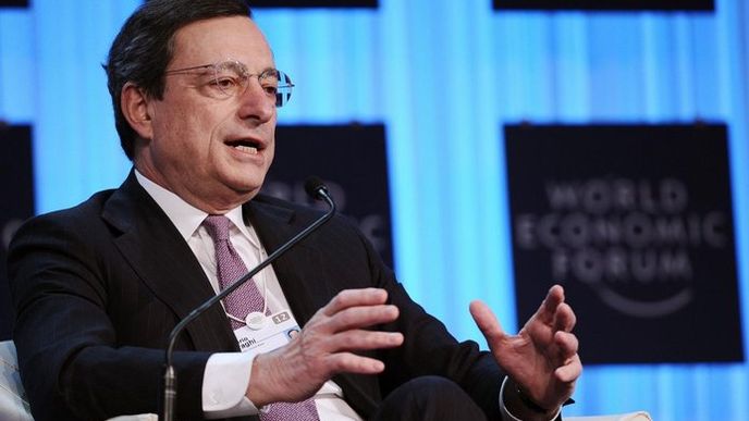 Mario Draghi v Davosu