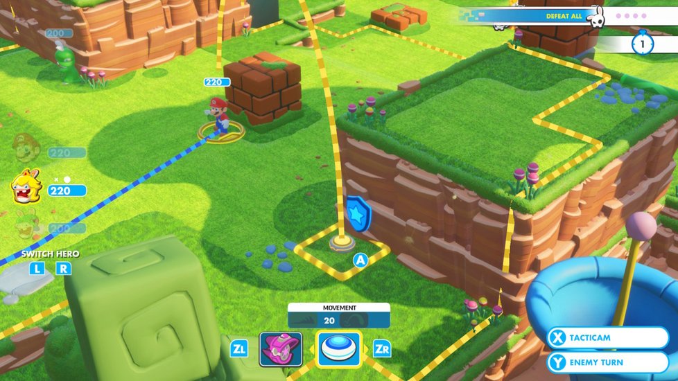 Mario + Rabbids: Kingdom Battle je propracovaná tahová strategie.