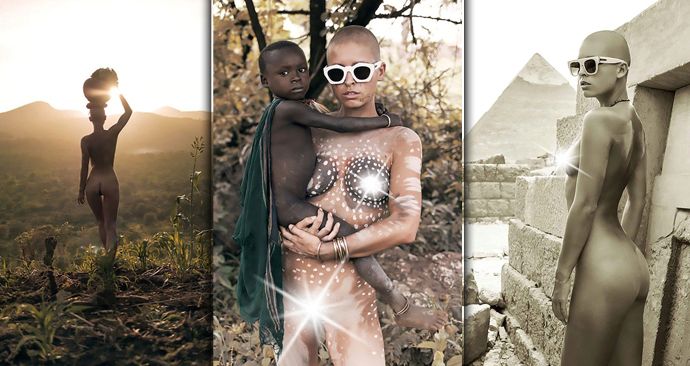 Belgická modelka Marisa Papen žila týden s etiopským kmenem surma.  