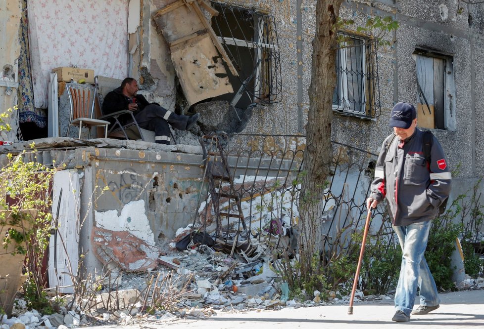 Válka na Ukrajině: Mariupol je jedním z měst, kam cílí nejvíce útoků ruských ozbrojených sil. (12. 5. 2022)