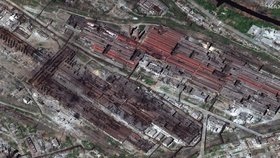 Satelitní snímky škod v Mariupolu (30.4.2022)