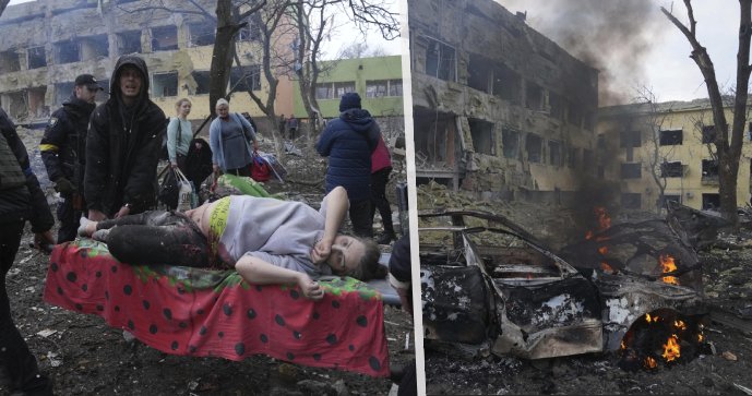 Rusové bombardovali porodnici v Mariupolu.