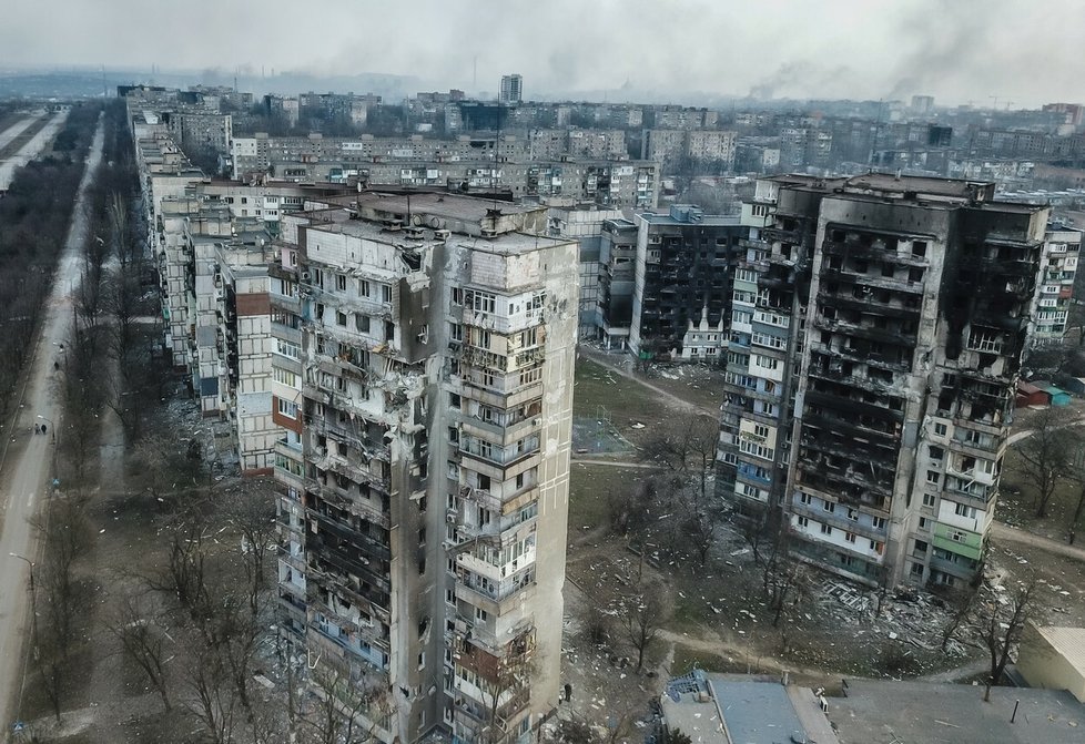 Zdevastovaný Mariupol (18.3.2022)