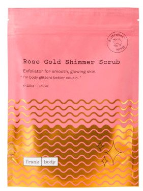 Tělový peeling Rose Gold Shimmer Scrub, MARKBODY, 220 Kč (100 g)
