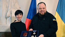 Pekarová Adamová s předsedou Nejvyšší rady Ukrajiny Ruslanem Stefančukem