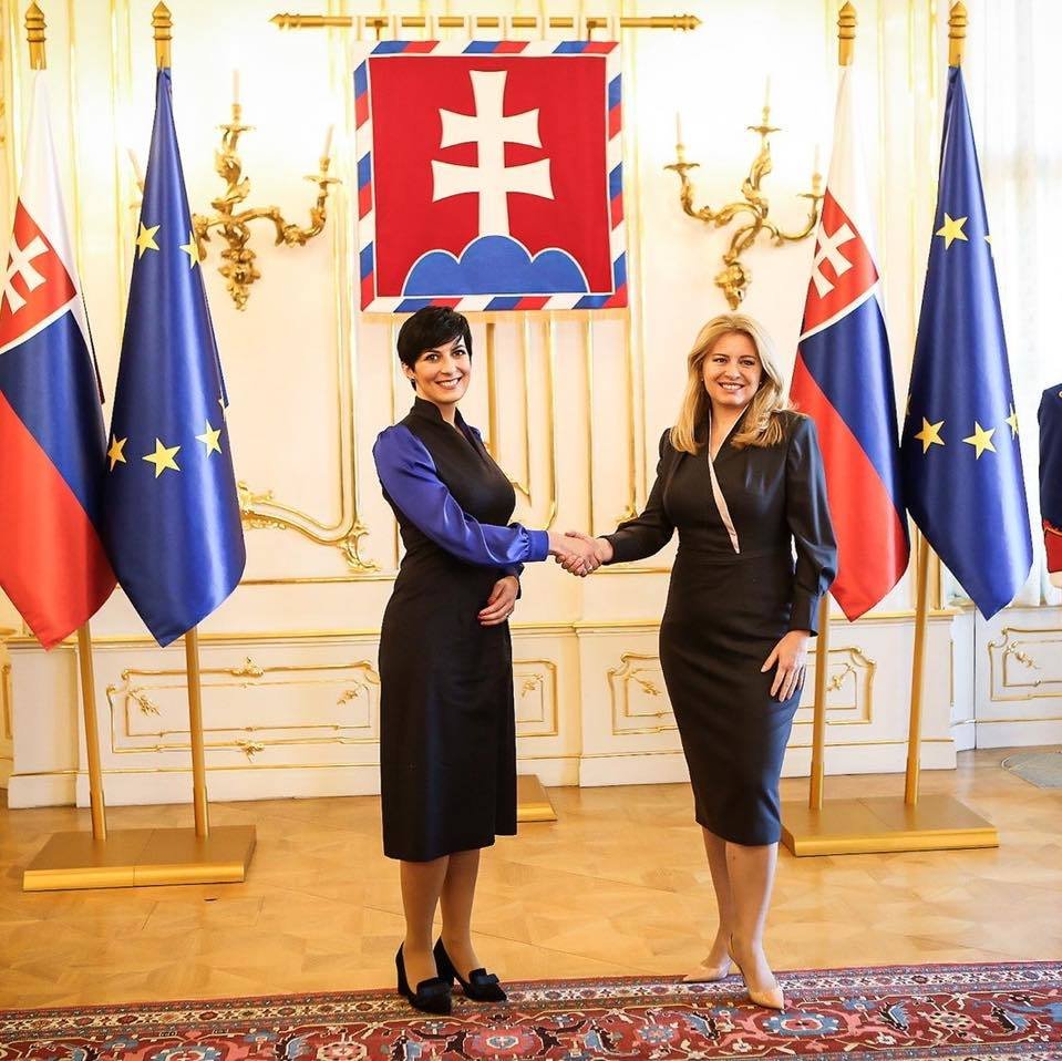 Markéta Pekarová Adamová na Slovensku s prezidentkou Zuzanou Čaputovou (18. 1. 2022)