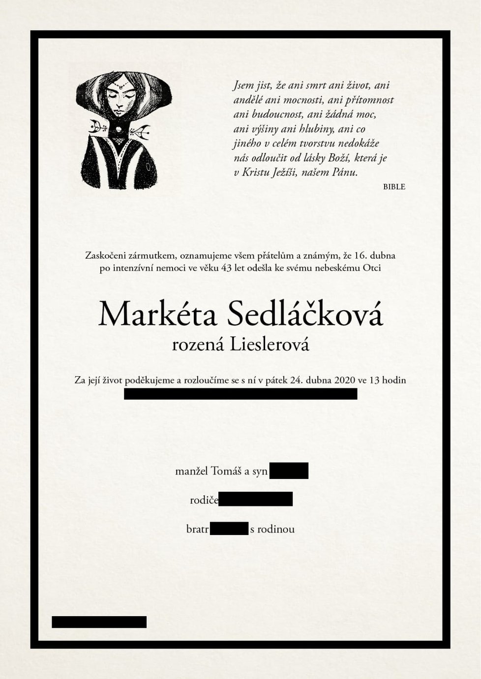 Zemřela socioložka Markéta Sedláčková.