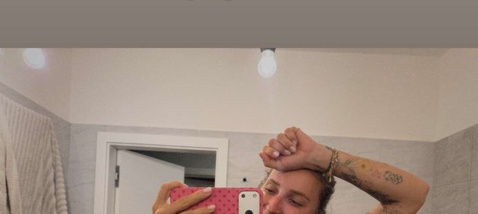 Markétino selfie z koupelny po kontrole.