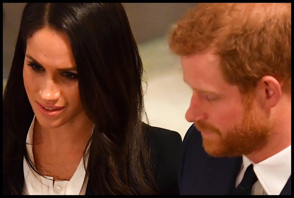 Meghan Markle a princ Harry ve společnosti.