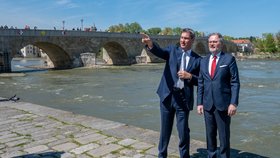 Premiér Petr Fiala a bavorský premiér Markus Söder (9.5.2023)