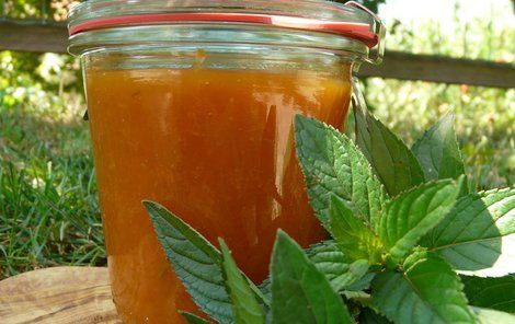 Meruňkový džem s mátou. Tato bylina je osvěžující a pro letní měsíce ideální.