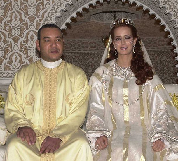 Královská svatba marockého panovníka Muhammada VI. v roce 2002.