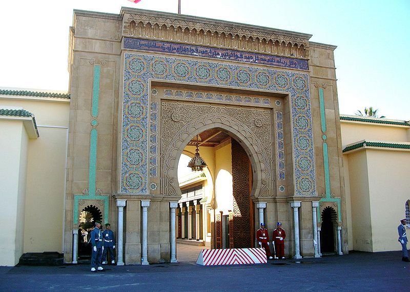 Vchod do královského paláce marockého krále.