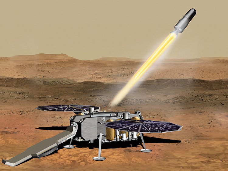 Mars 2020: Odlet nasbíraných vzorků na Zemi