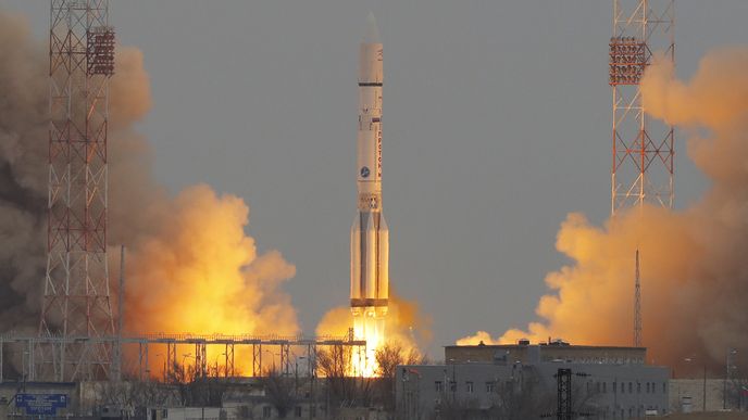 Start rakety z Bajkonuru