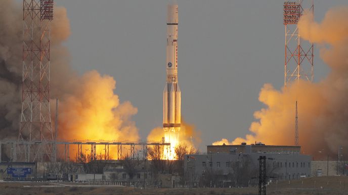 Start rakety z Bajkonuru Start rakety z Bajkonuru