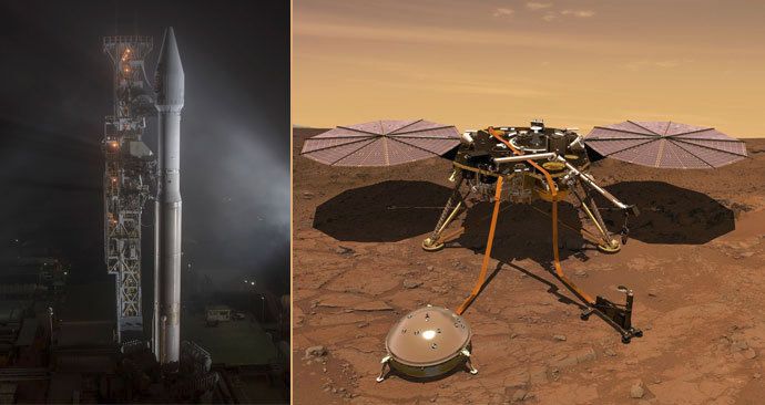 Ze Země odlétla sonda InSight, která má za úkol prozkoumat hlubiny Marsu
