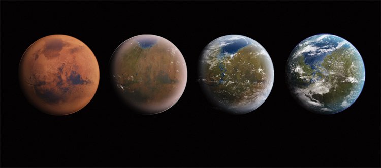 J Takto by se mohl měnit Mars v průběhu terraformace